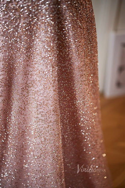 Radiant Pink Beaded Prom Dresses Boat Neck Evening Dress AD1090-Evening Dresses 2025 -Viniodress-Pink-Custom Size-