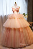 Radiant Ruffled Quinceanera Dresses Strapless Pleated Ball Gown AD1071