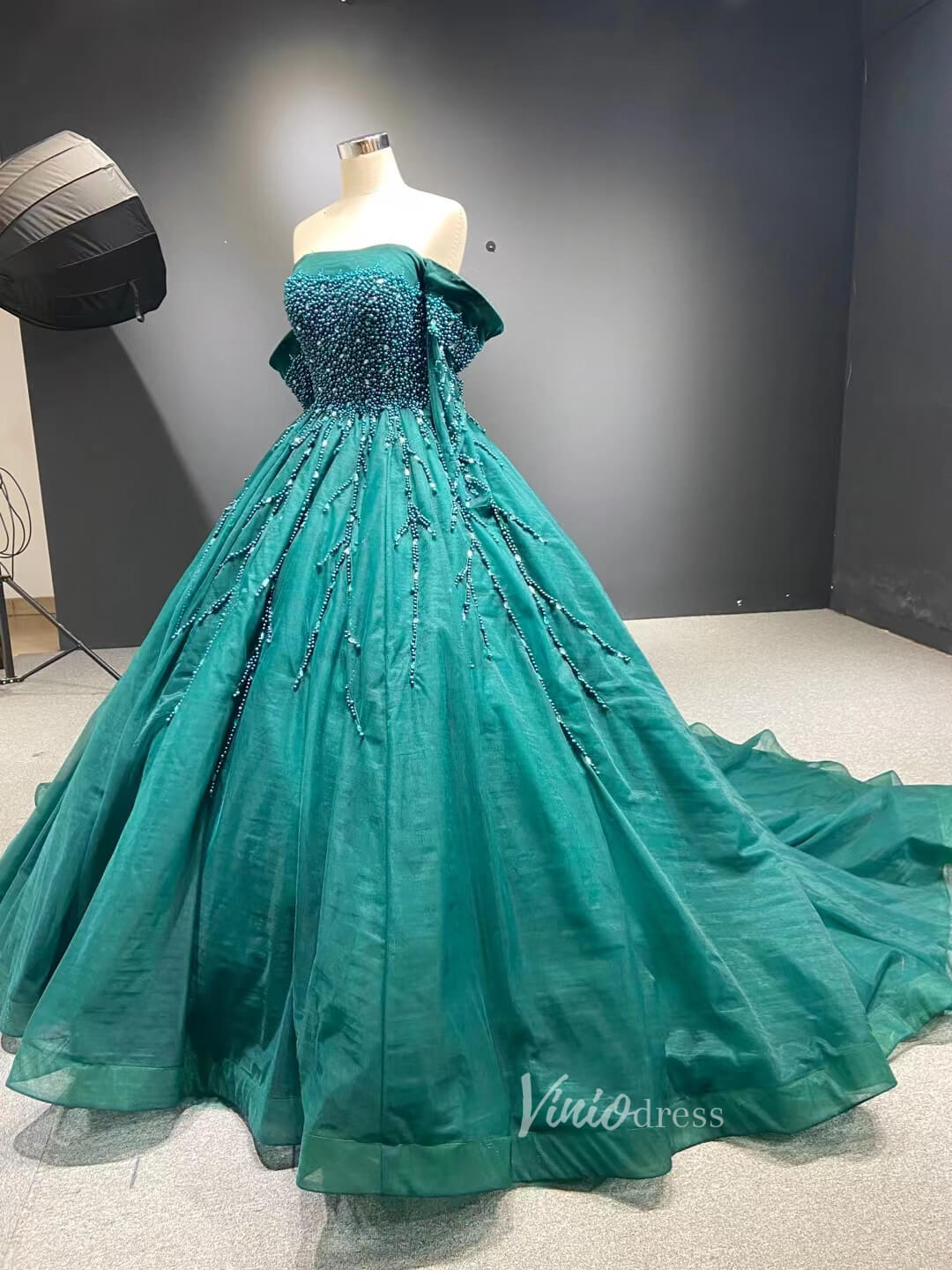 Red Ball Gown Wedding Dresses Long Sleeve Sweet 16 Dress 67497-Quinceanera Dresses 2025 -Viniodress-Red-Custom Size-