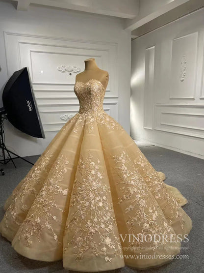 Red Cinderella Quinceañera Ball Gown | Long Sleeve Debut Dress with Corset Back 66699 viniodress-Quinceanera Dresses 2025 -Viniodress-Red-Custom Size-