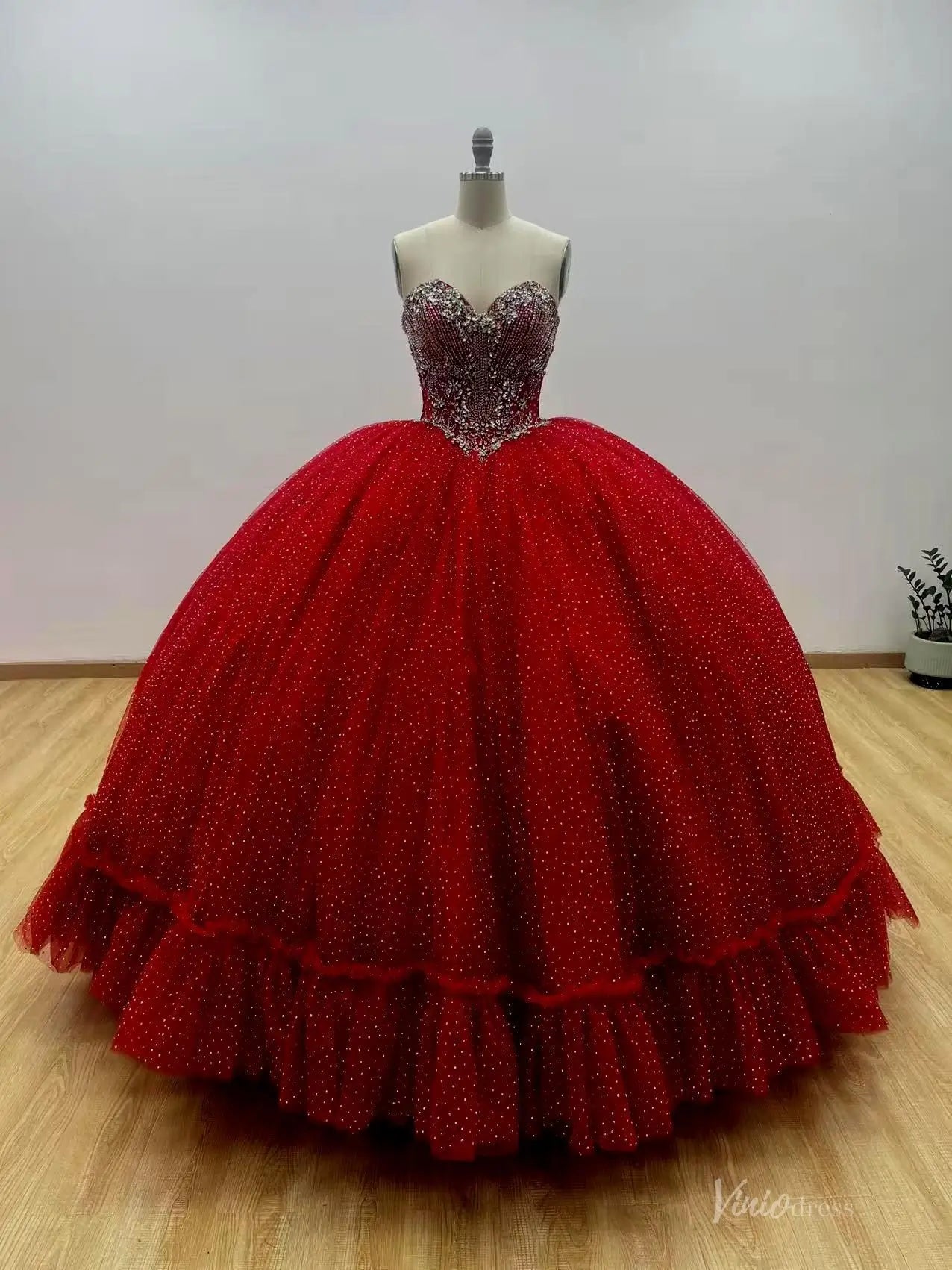 prom dresses for short girls Amiri-Cerise – Imani Maison main image 0