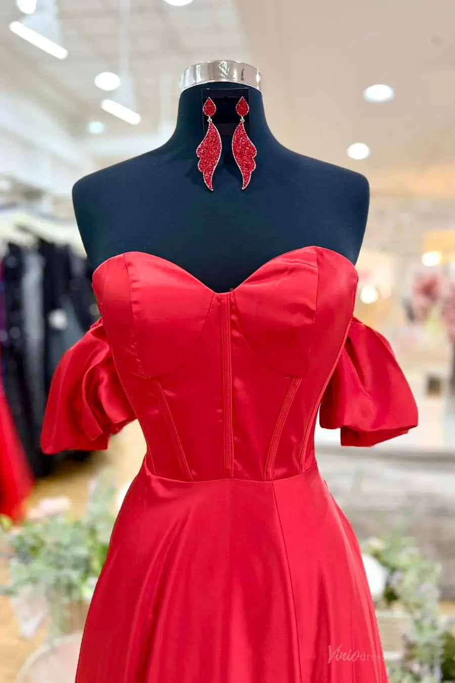 AS083 不转-prom dresses 2026-Viniodress-Red-Custom Size-