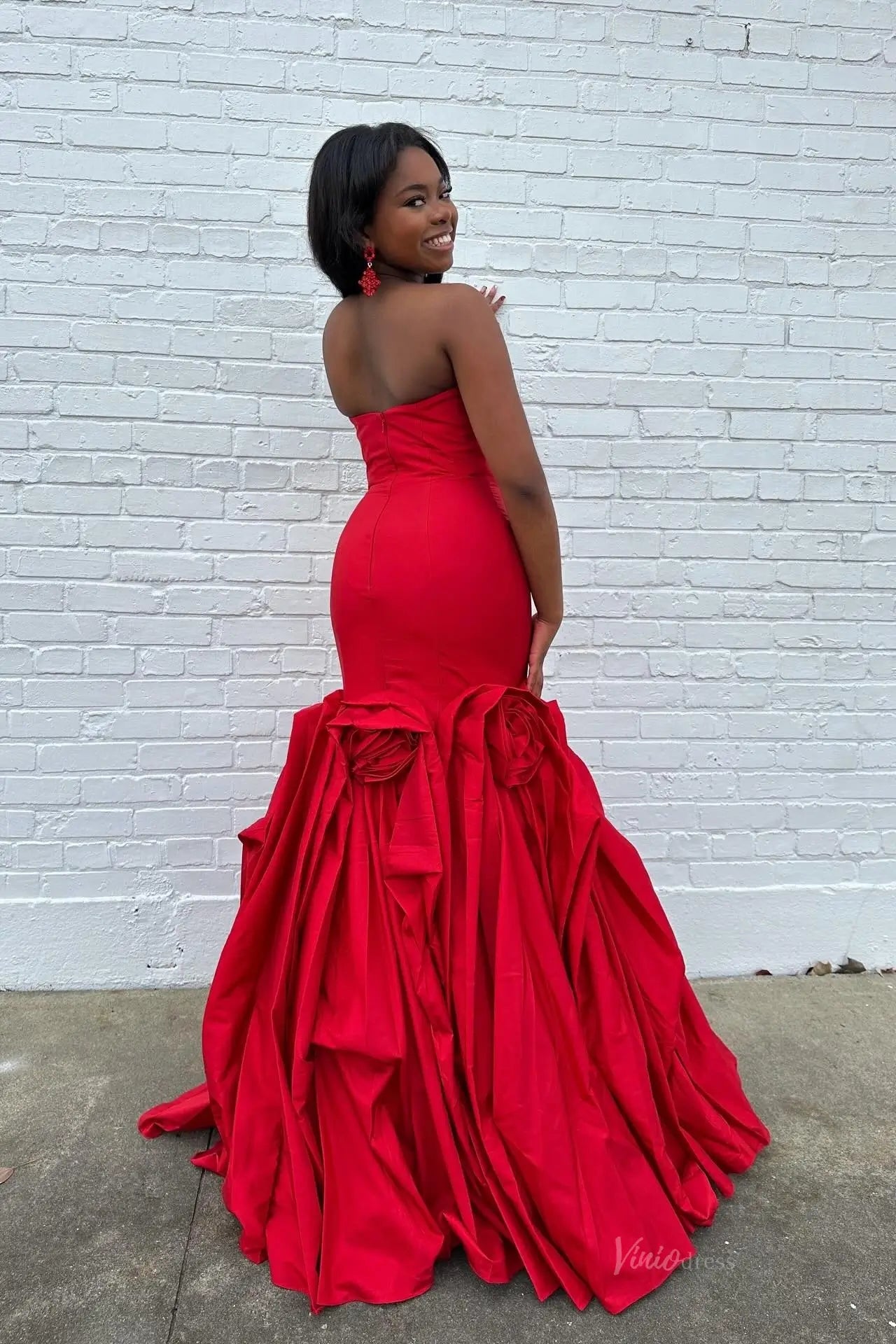 LY026-prom dresses 2026-Viniodress-Red-Custom Size – Add Measurements in Cart-