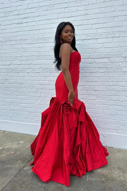 LY026-prom dresses 2026-Viniodress-Red-Custom Size – Add Measurements in Cart-