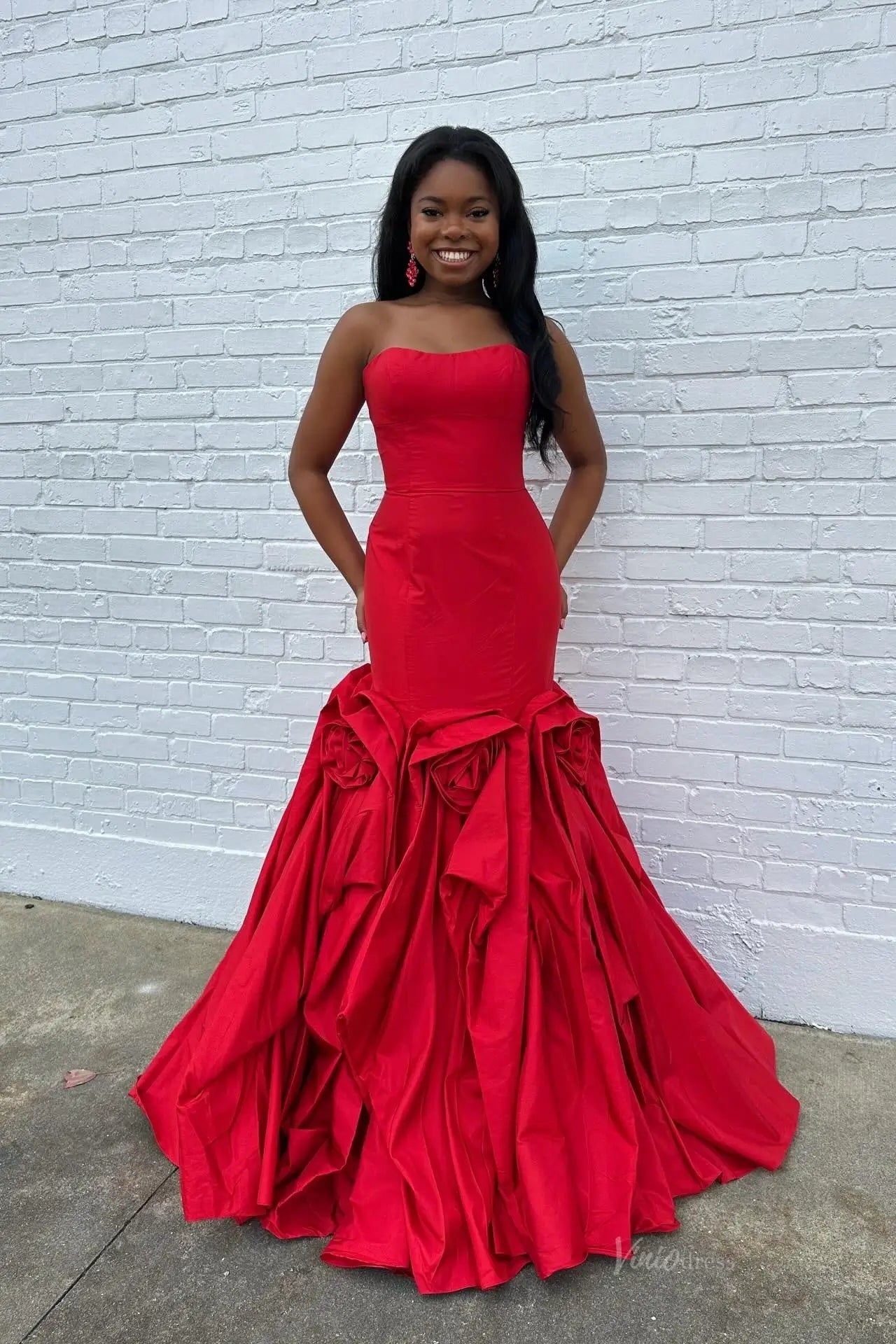 LY026-prom dresses 2026-Viniodress-Red-Custom Size – Add Measurements in Cart-