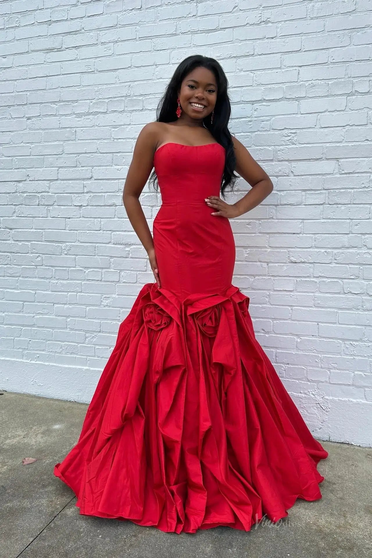 LY026-prom dresses 2026-Viniodress-Red-Custom Size – Add Measurements in Cart-