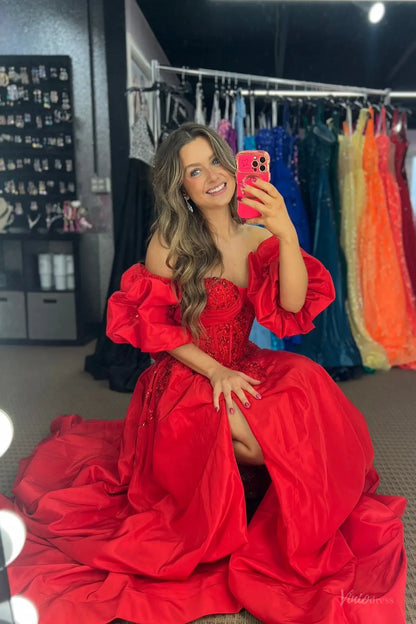 AS055-Prom Dresses 2026-Viniodress-Red-Custom Size-