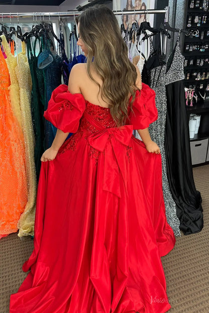 AS055-Prom Dresses 2026-Viniodress-Red-Custom Size-