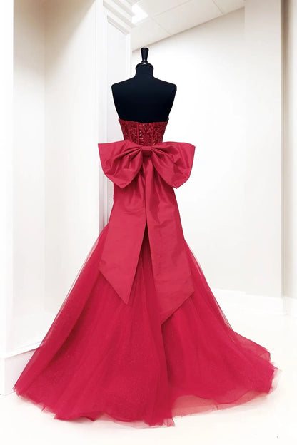 LP028-prom dresses 2026-Viniodress-Red-Custom Size-