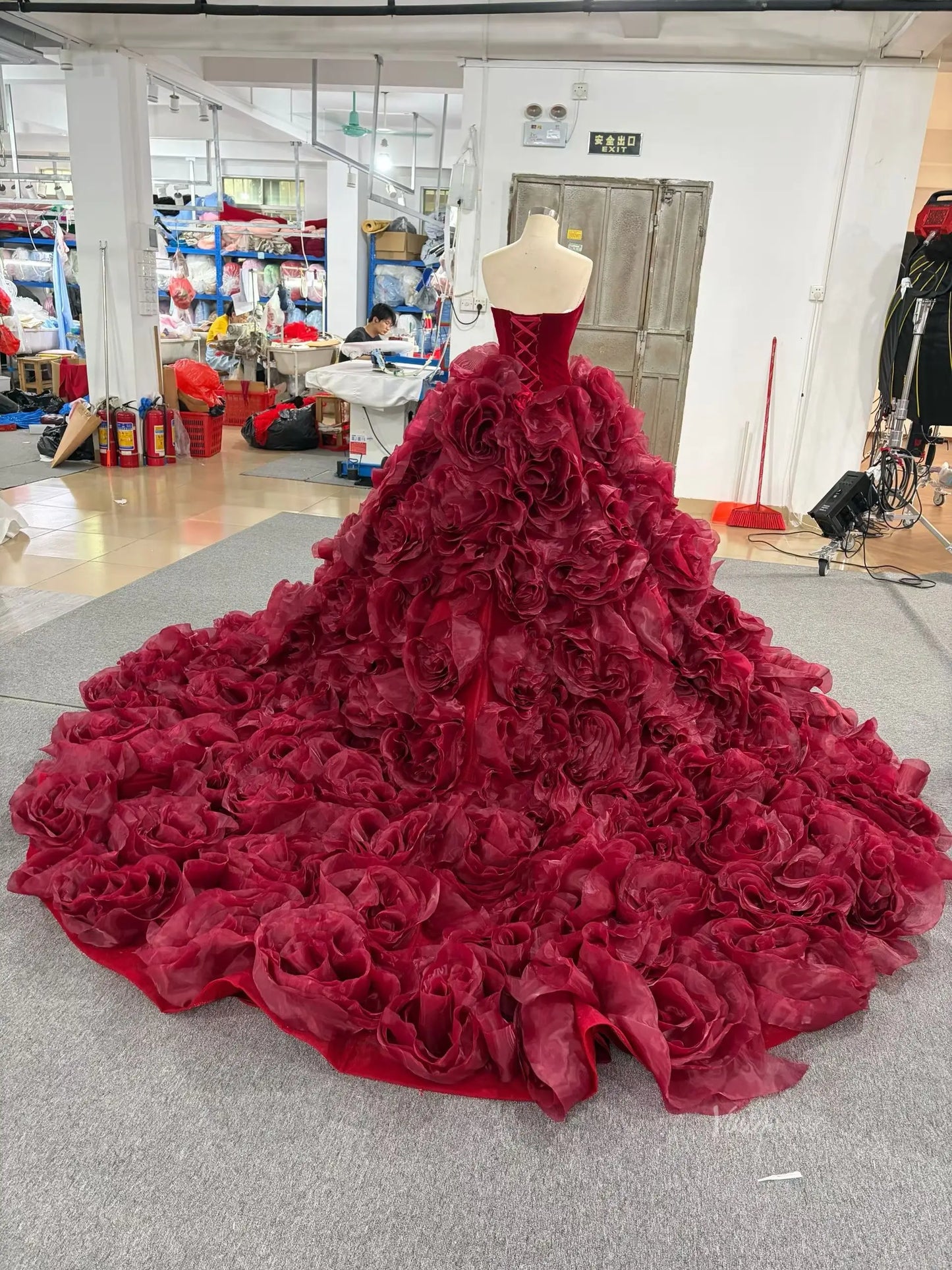 241142 1.2meter-Quinceanera Dresses 2026-Viniodress-Burgundy-Custom Size – Add Measurements in Cart-