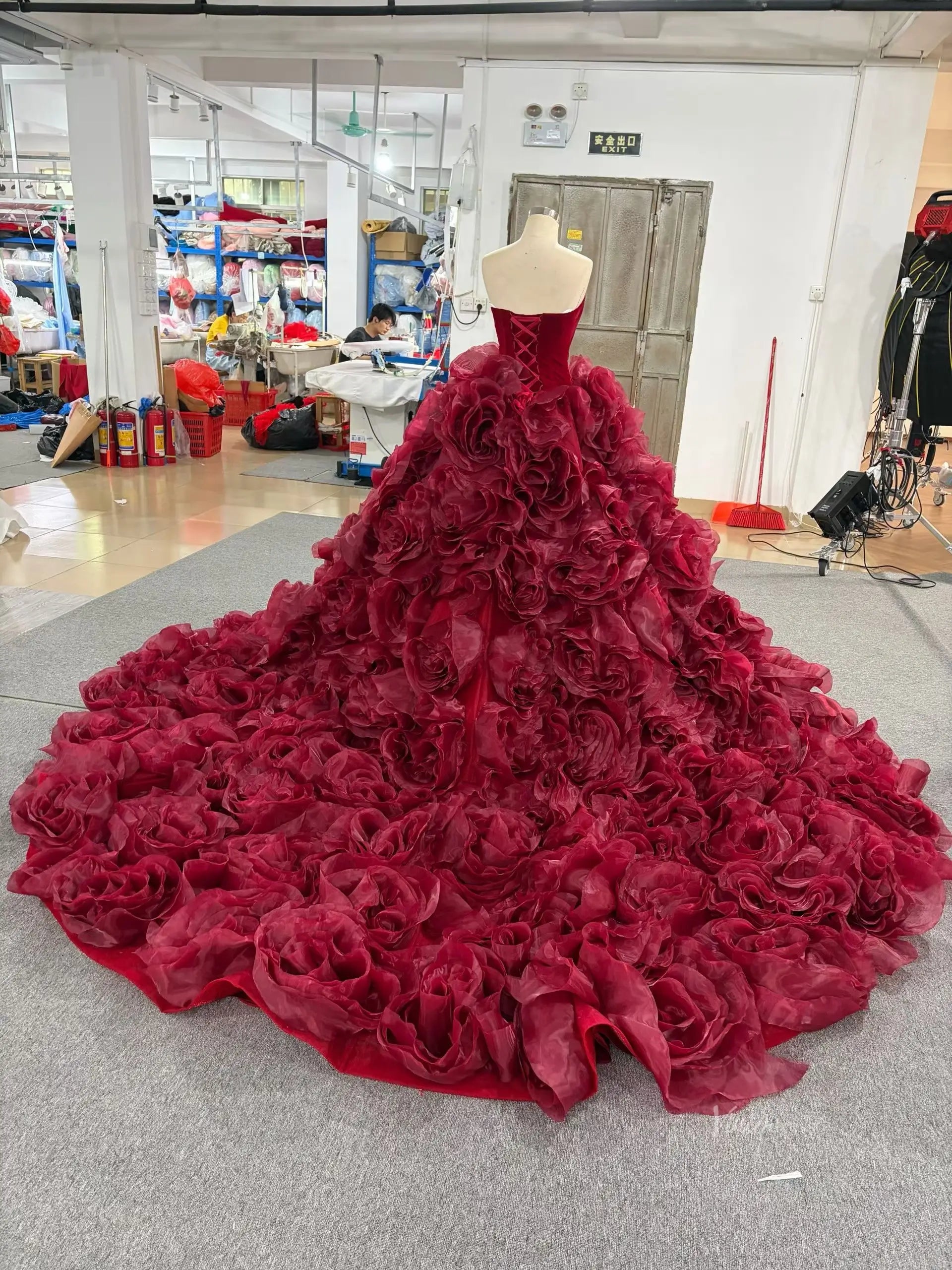 241142 1.2meter-Quinceanera Dresses 2026-Viniodress-Burgundy-Custom Size – Add Measurements in Cart-