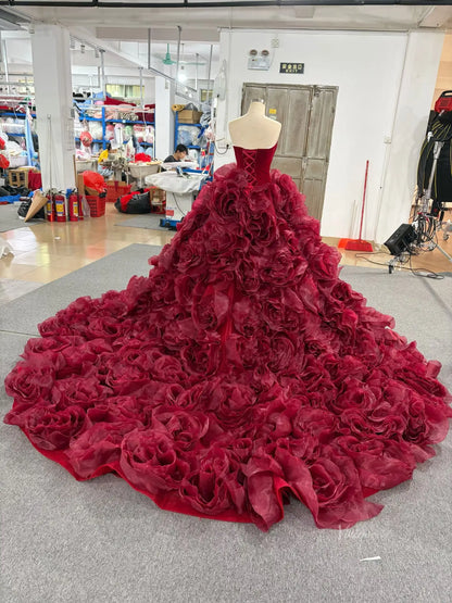 241142 1.2meter-Quinceanera Dresses 2026-Viniodress-Burgundy-Custom Size – Add Measurements in Cart-