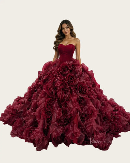 241142 1.2meter-Quinceanera Dresses 2026-Viniodress-Burgundy-Custom Size – Add Measurements in Cart-