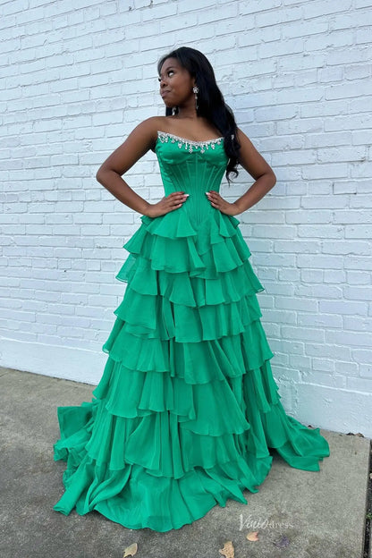 RF313-prom dresses 2026-Viniodress-Green-Custom Size-