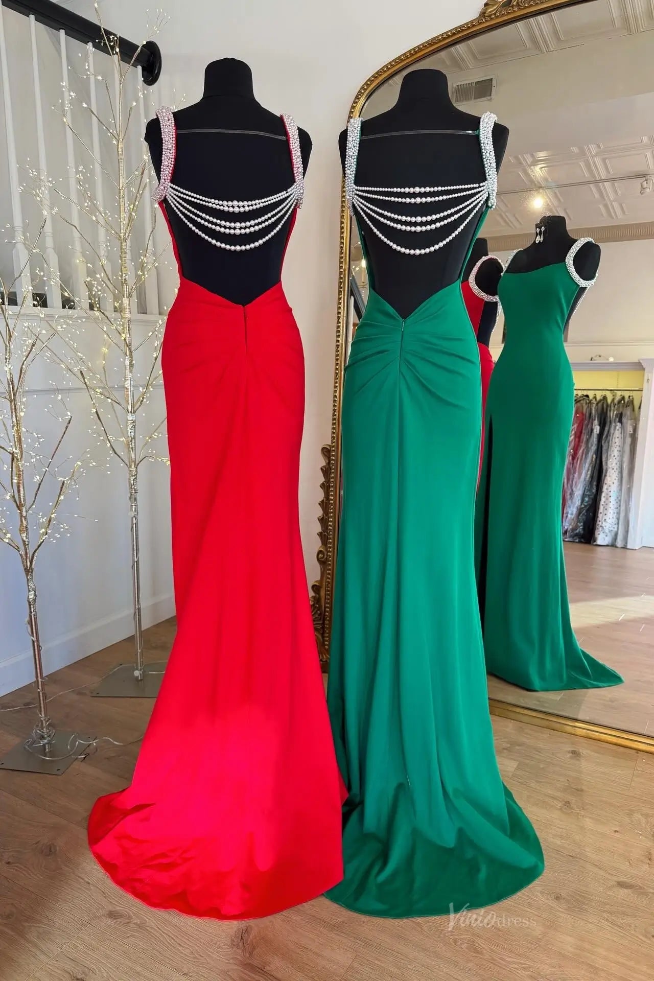 SS410-Prom Dresses 2026-Viniodress-Green-Custom Size – Add Measurements in Cart-