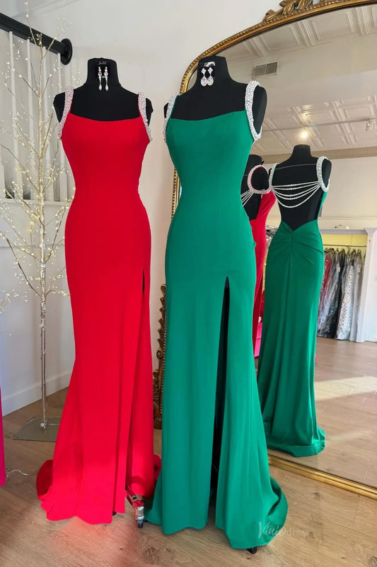 SS410-Prom Dresses 2026-Viniodress-Green-Custom Size – Add Measurements in Cart-