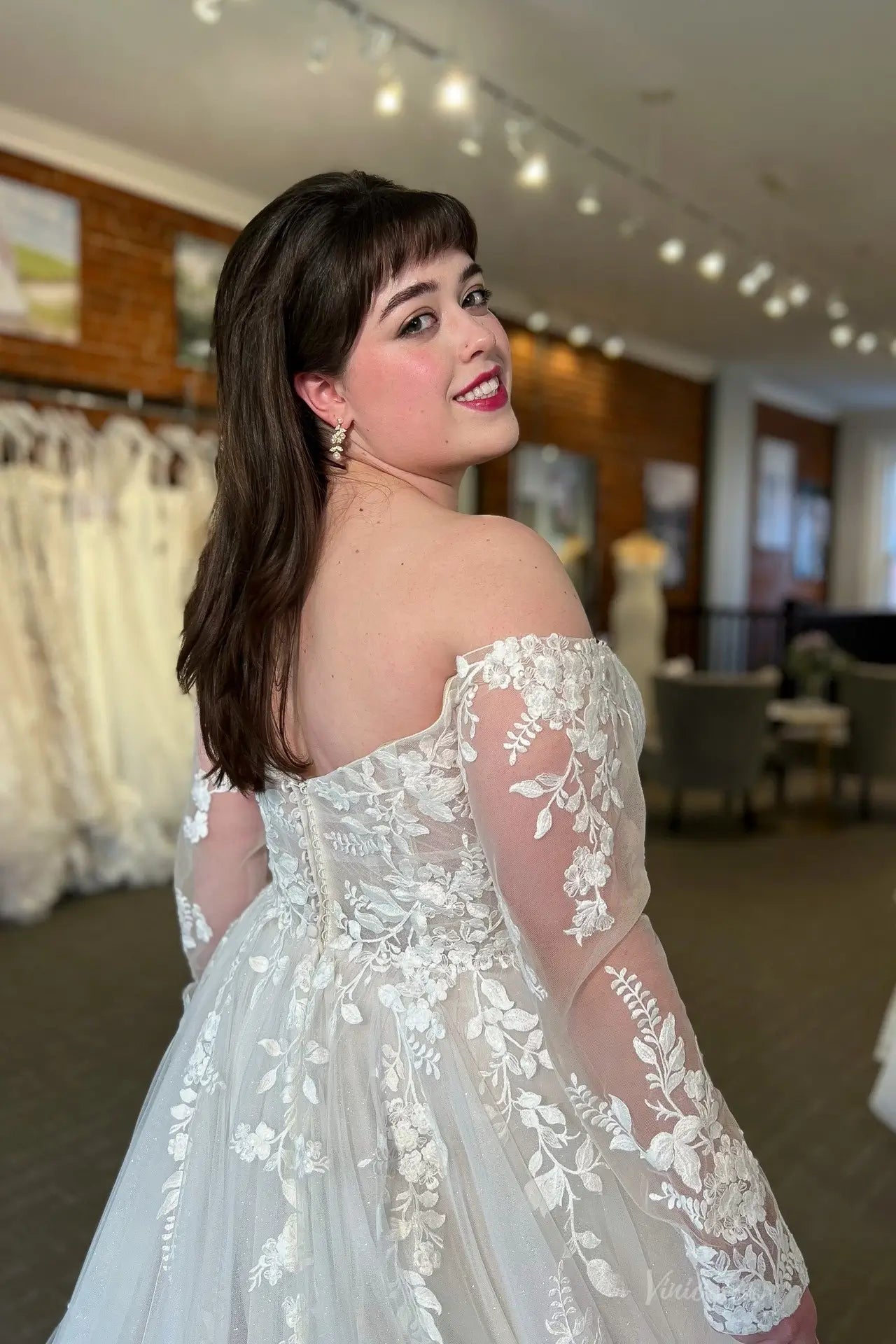 LA166-wedding dresses 2026-Viniodress-Ivory-Custom Size-