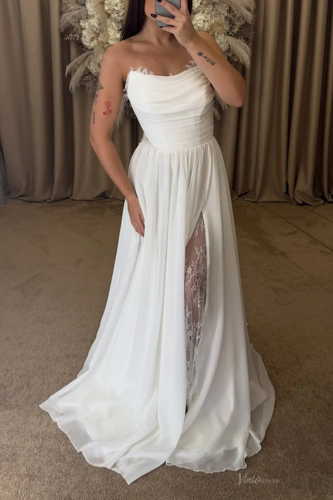 MS155-wedding dresses 2026-Viniodress-Ivory-Custom Size-