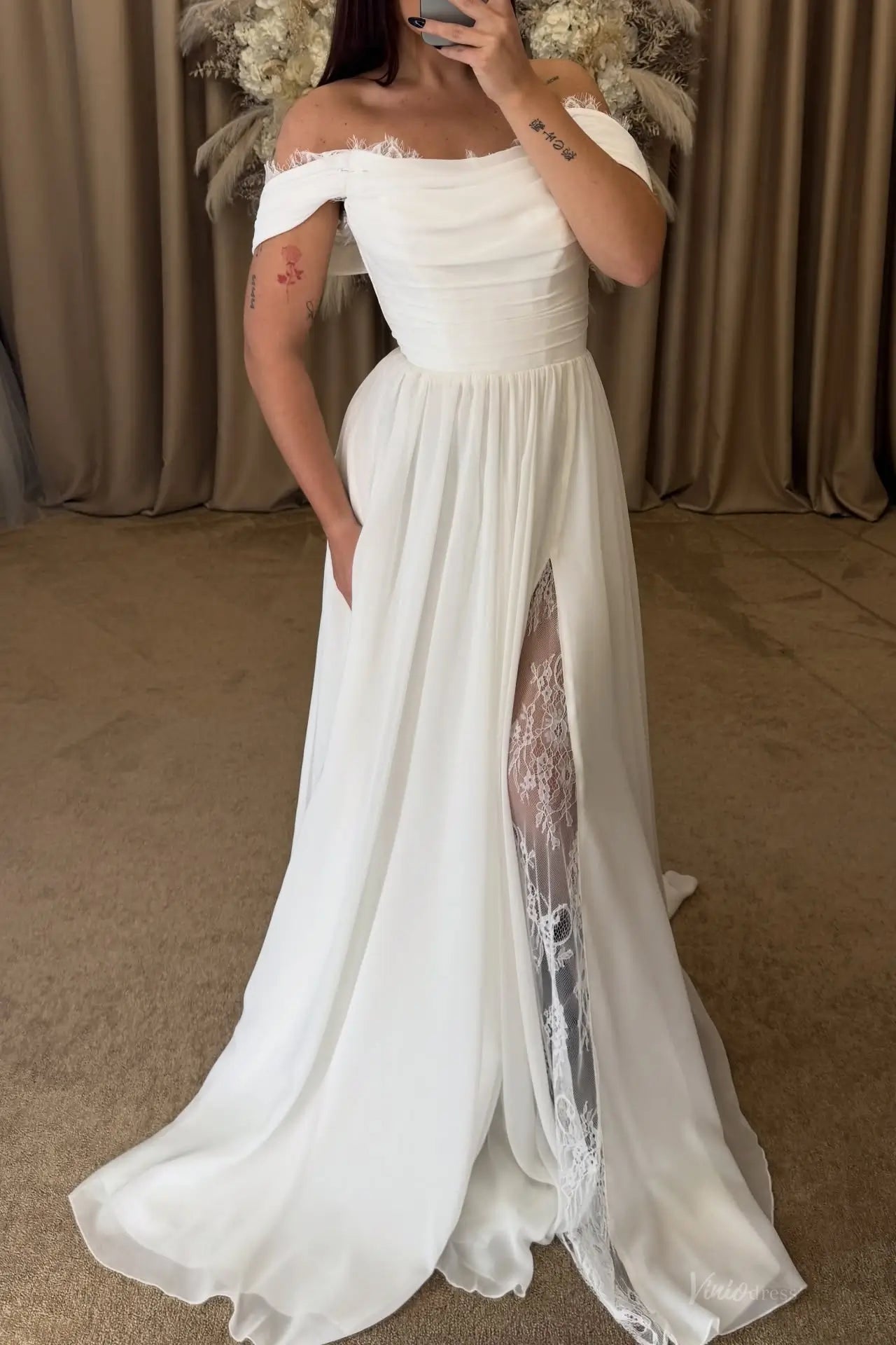 MS155-wedding dresses 2026-Viniodress-Ivory-Custom Size-