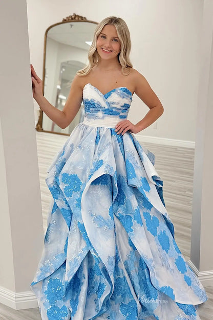 LY003 layered floral-Prom Dresses 2026-Viniodress-Pink-Custom Size-