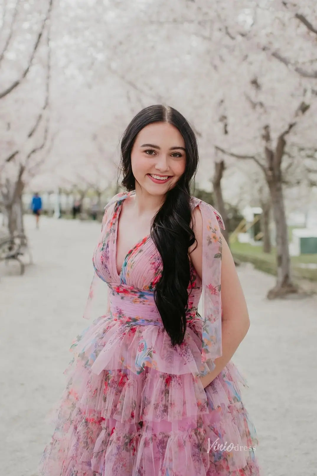 RF027-prom dresses 2026-Viniodress-Pink-Custom Size-