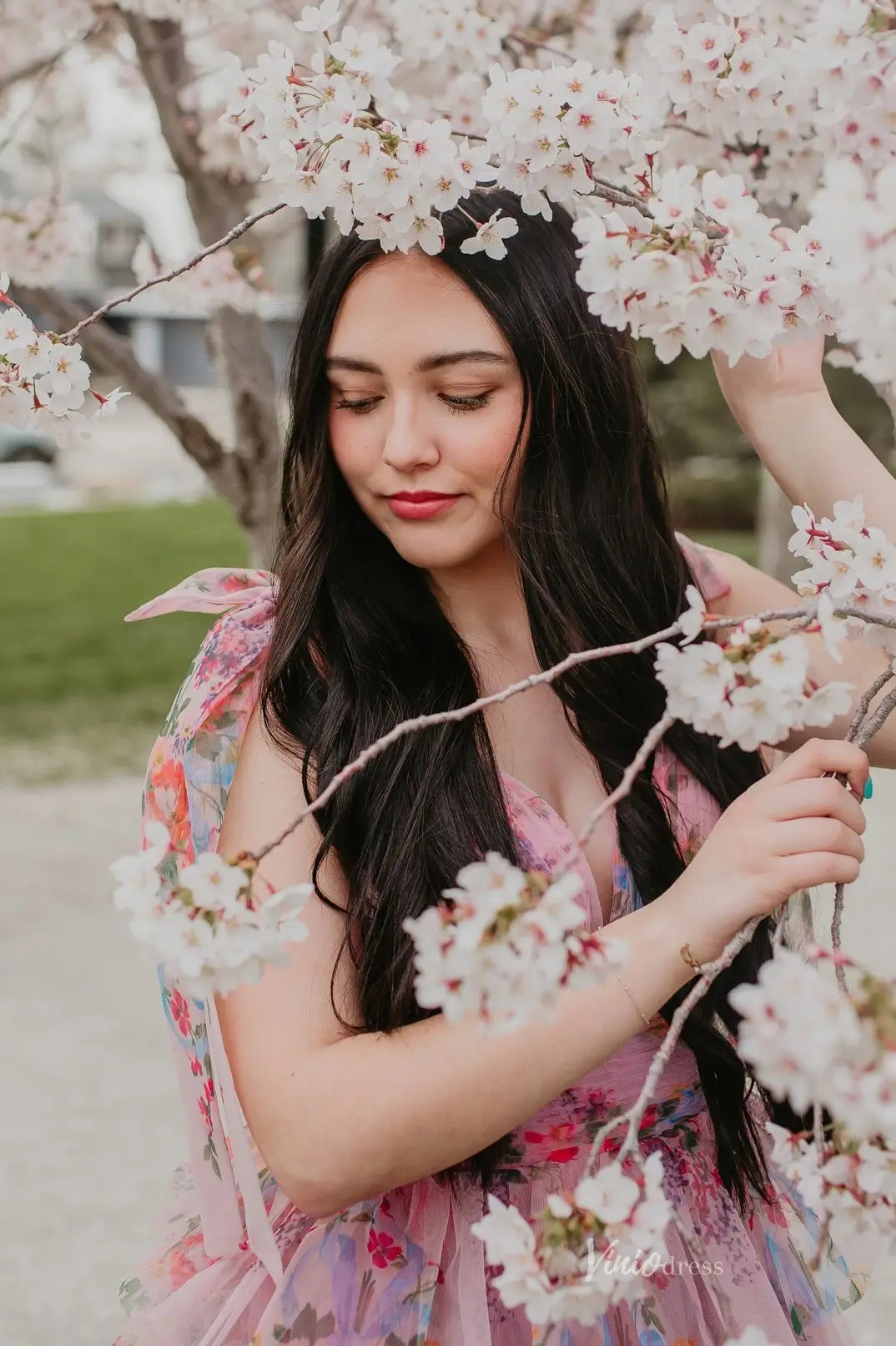 RF027-prom dresses 2026-Viniodress-Pink-Custom Size-