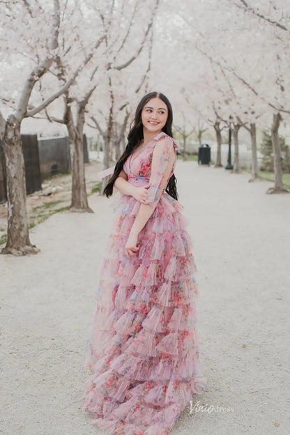 RF027-prom dresses 2026-Viniodress-Pink-Custom Size-