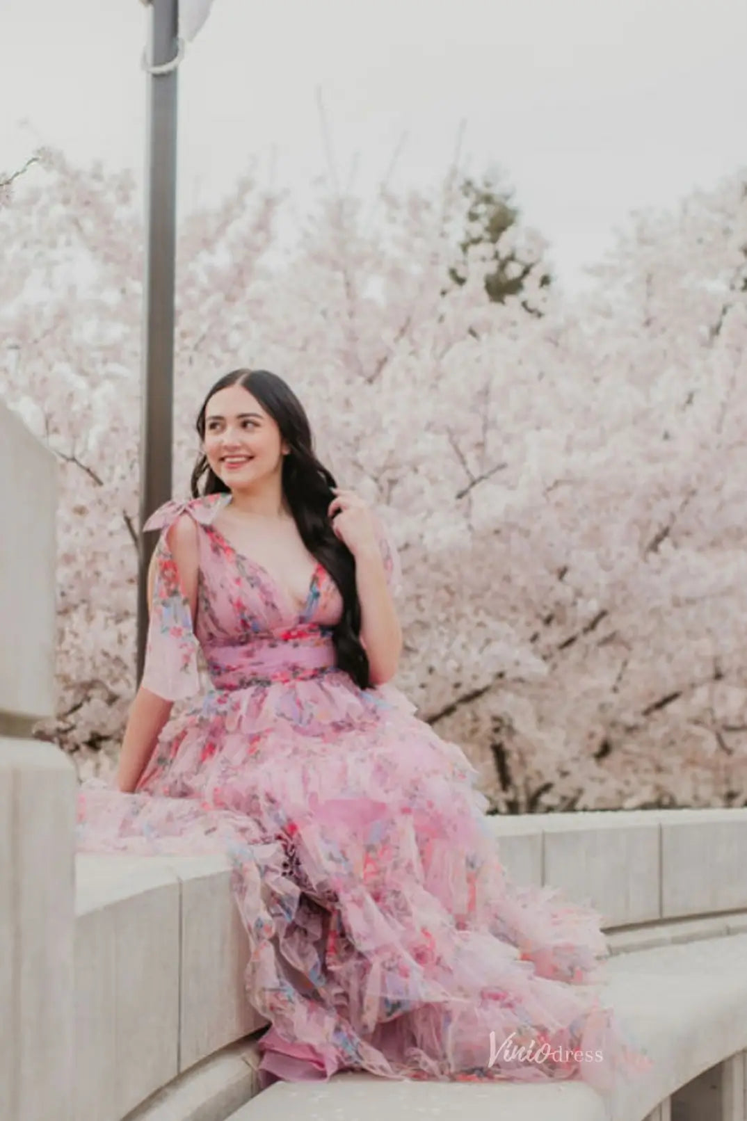 RF027-prom dresses 2026-Viniodress-Pink-Custom Size-