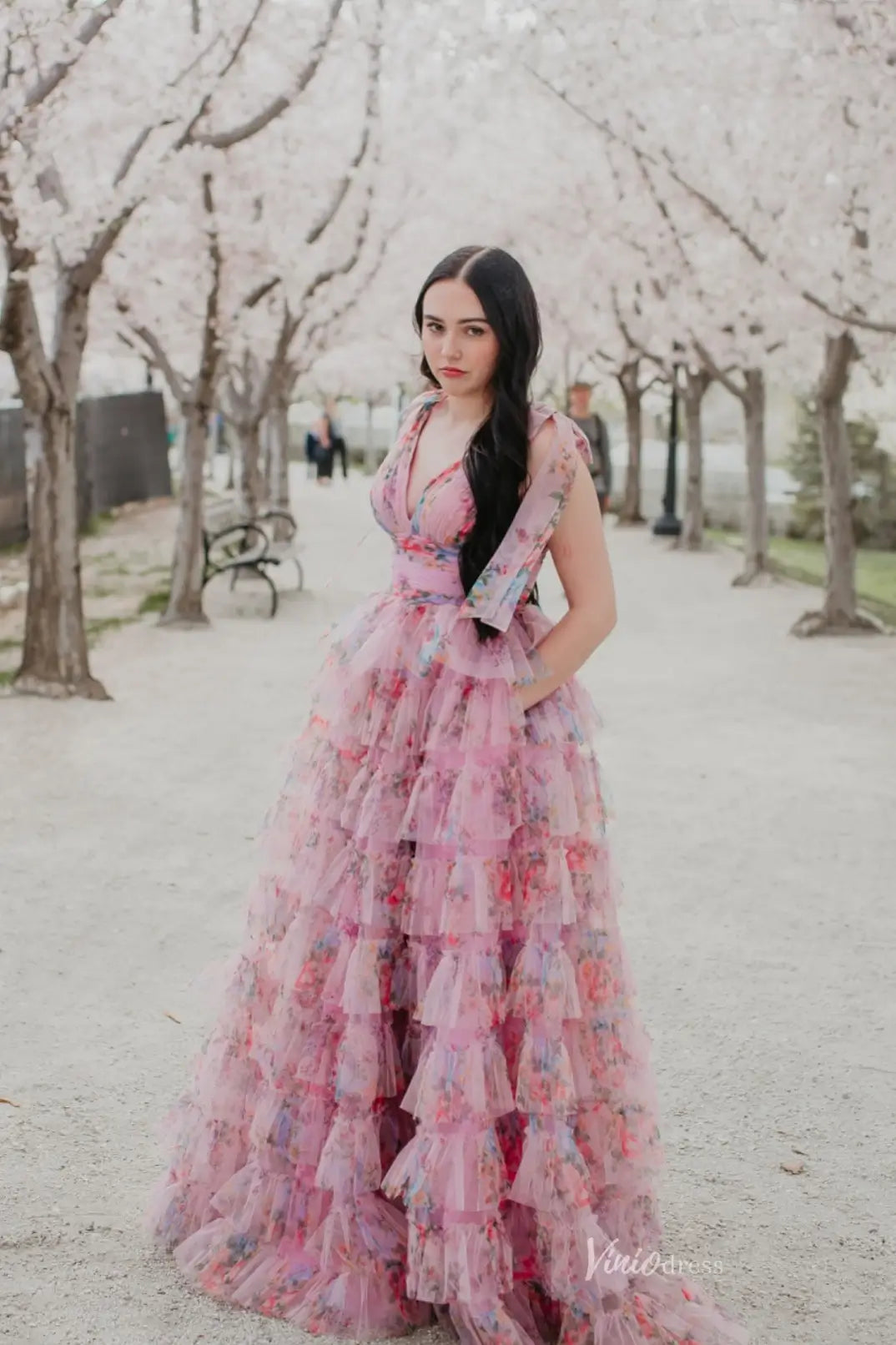 RF027-prom dresses 2026-Viniodress-Pink-Custom Size-