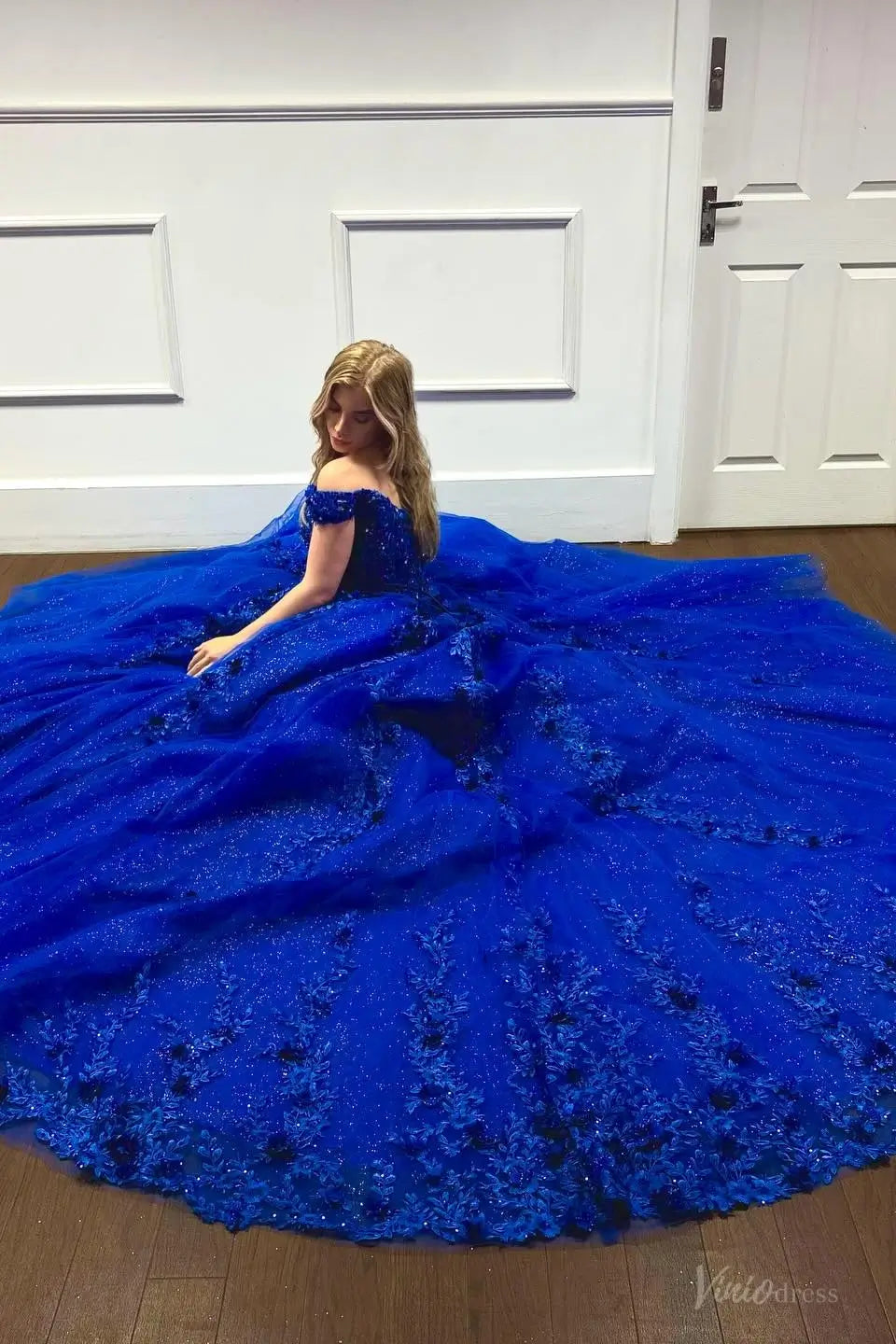 QC003不转-Quinceanera Dresses 2026-Viniodress-Blue-Custom Size-