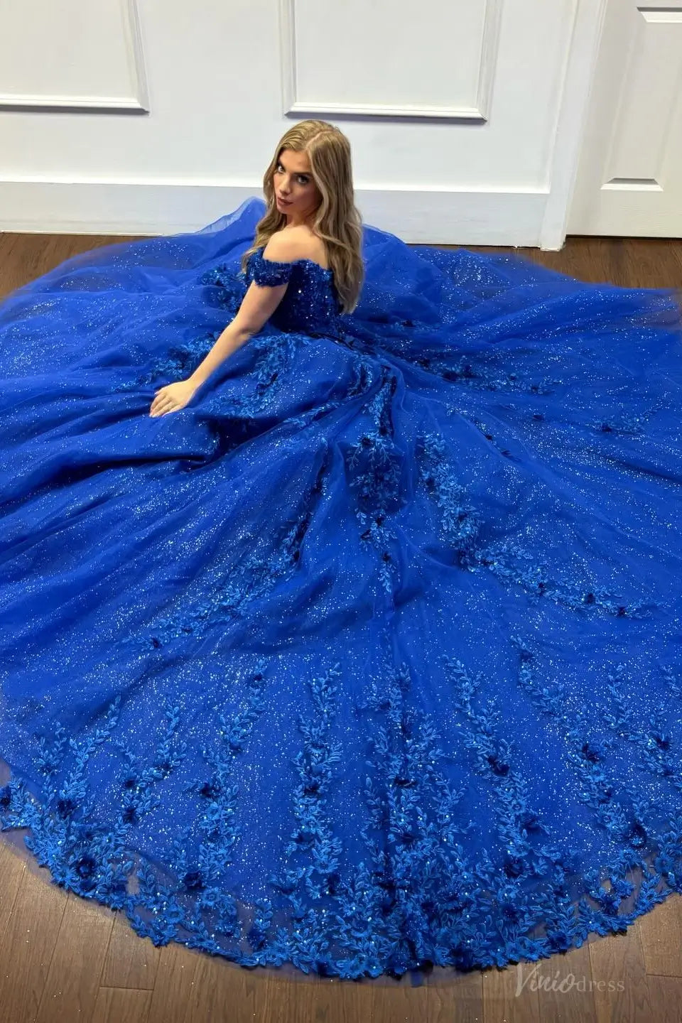 QC003不转-Quinceanera Dresses 2026-Viniodress-Blue-Custom Size-