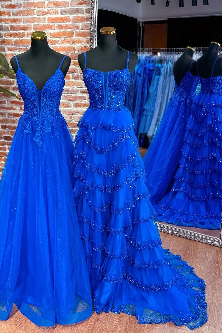 TU016-prom dresses 2026-Viniodress-Blue-A-Custom Size