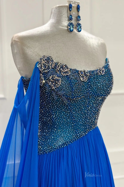 PG024-Pageant Dress 2026-Viniodress-Blue-Custom Size – Add Measurements in Cart-