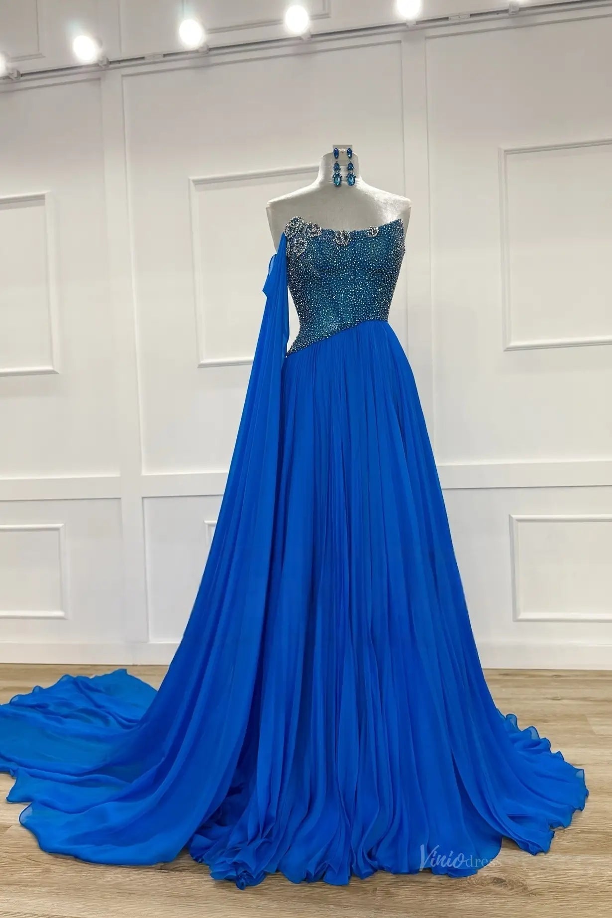 PG024-Pageant Dress 2026-Viniodress-Blue-Custom Size – Add Measurements in Cart-