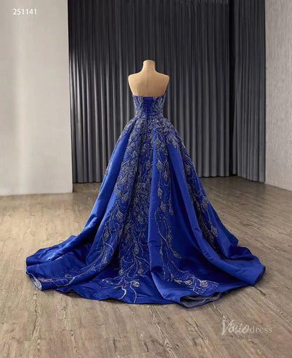 251141 50cm-Couture Gown 2026-Viniodress-Blue-Custom Size – Add Measurements in Cart-