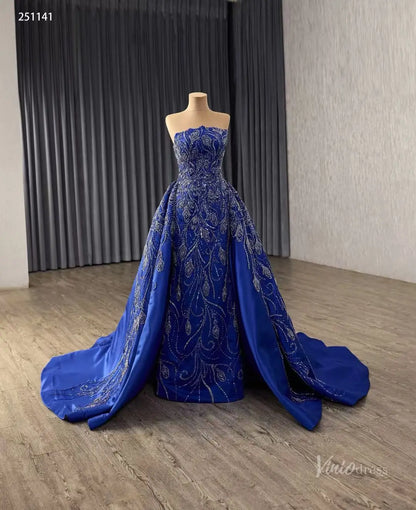 251141 50cm-Couture Gown 2026-Viniodress-Blue-Custom Size – Add Measurements in Cart-