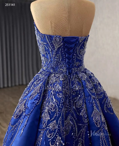 251141 50cm-Couture Gown 2026-Viniodress-Blue-Custom Size – Add Measurements in Cart-