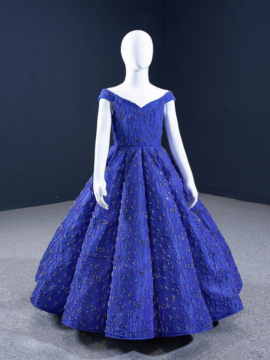 Royal Blue Pageant Dresses for Little Girls FD1117C-Pageant Dresses for Kids 2025 -Viniodress-As Picture-Custom Size-