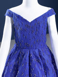 Royal Blue Pageant Dresses for Little Girls FD1117C-Girls Prom Dresses-Viniodress-Viniodress