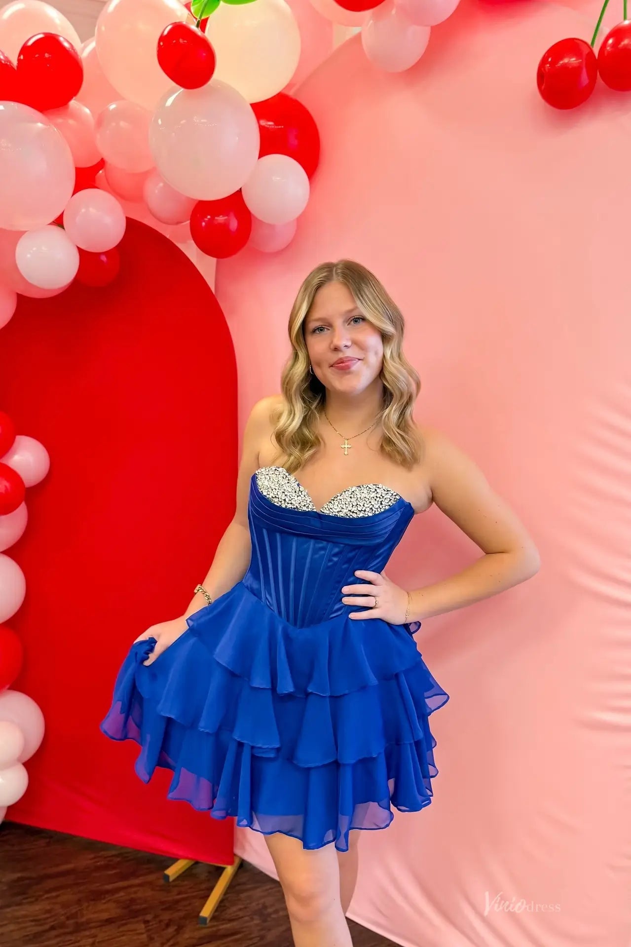 HR015-Homecoming Dresses 2026-Viniodress-Royal Blue-Custom Size – Add Measurements in Cart-
