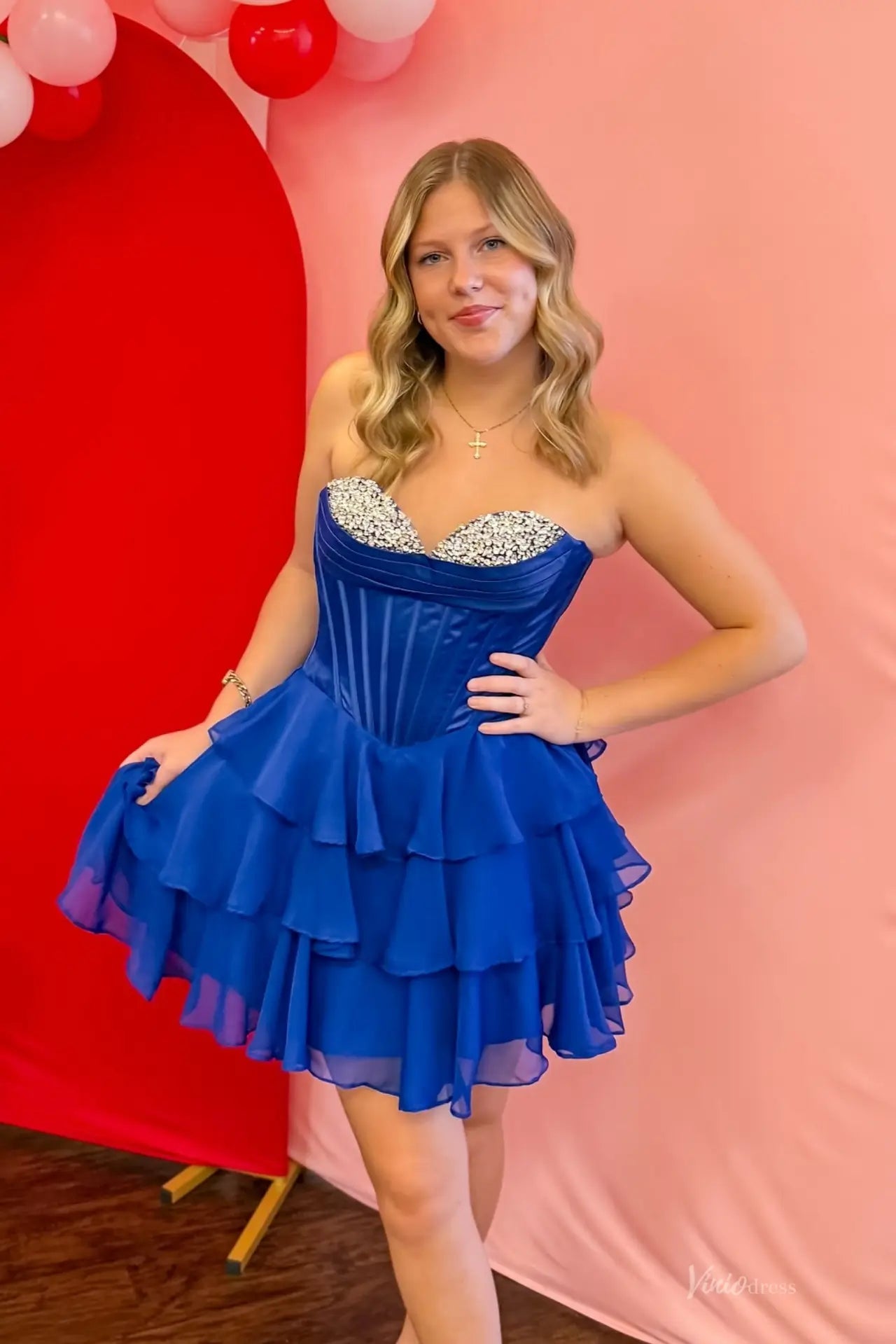 HR015-Homecoming Dresses 2026-Viniodress-Royal Blue-Custom Size – Add Measurements in Cart-