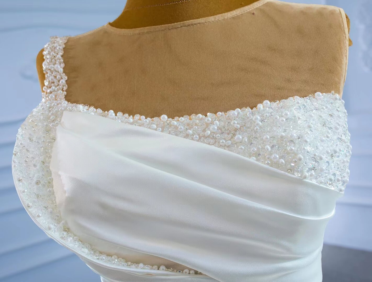 Ruffled Sheath Satin Wedding Dresses 2021 VW2026-wedding dresses 2025 -Viniodress-As Picture-Custom Size-