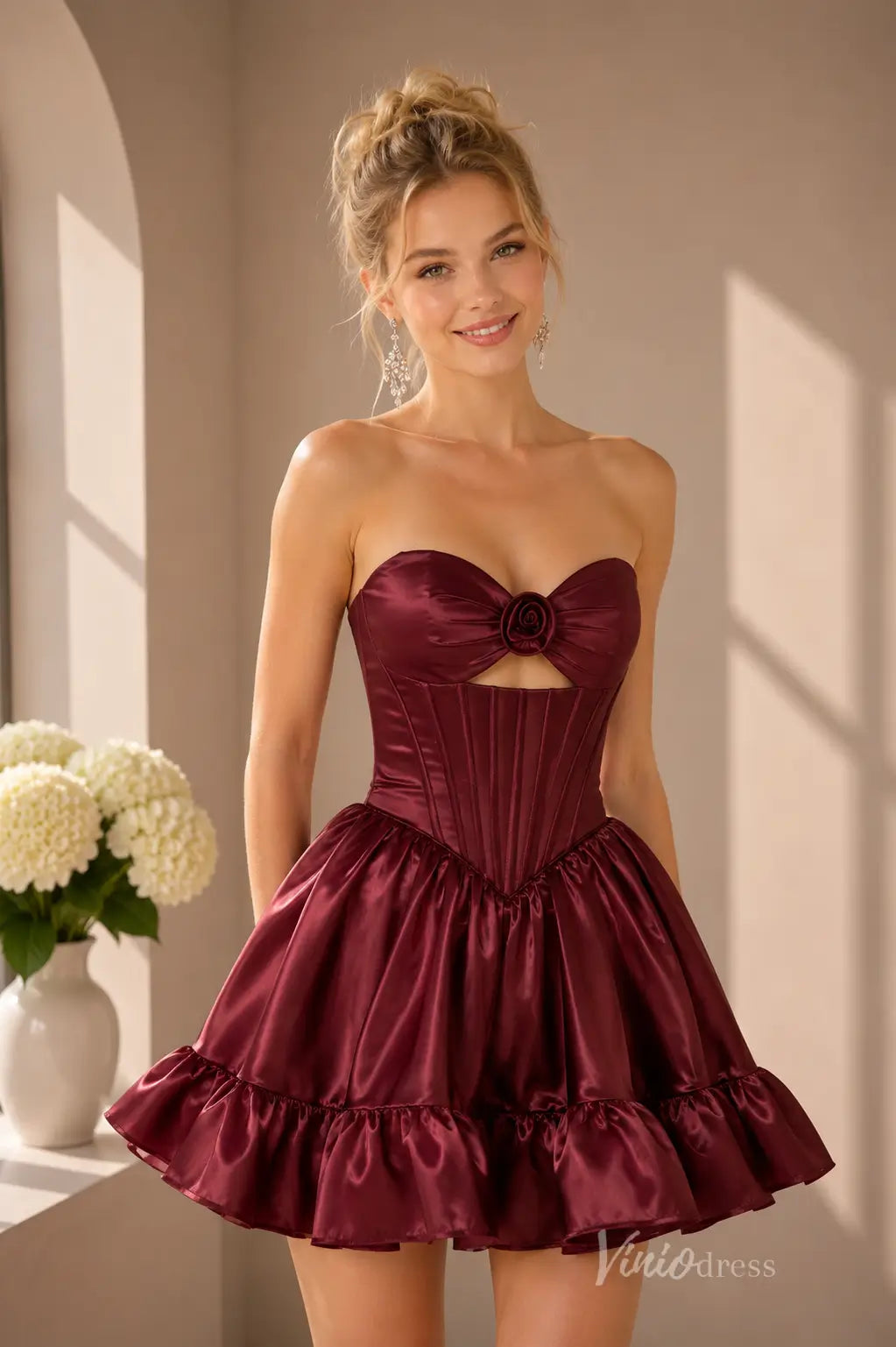 S26020-Homecoming Dresses 2026-Viniodress-Red-Custom Size – Add Measurements in Cart-