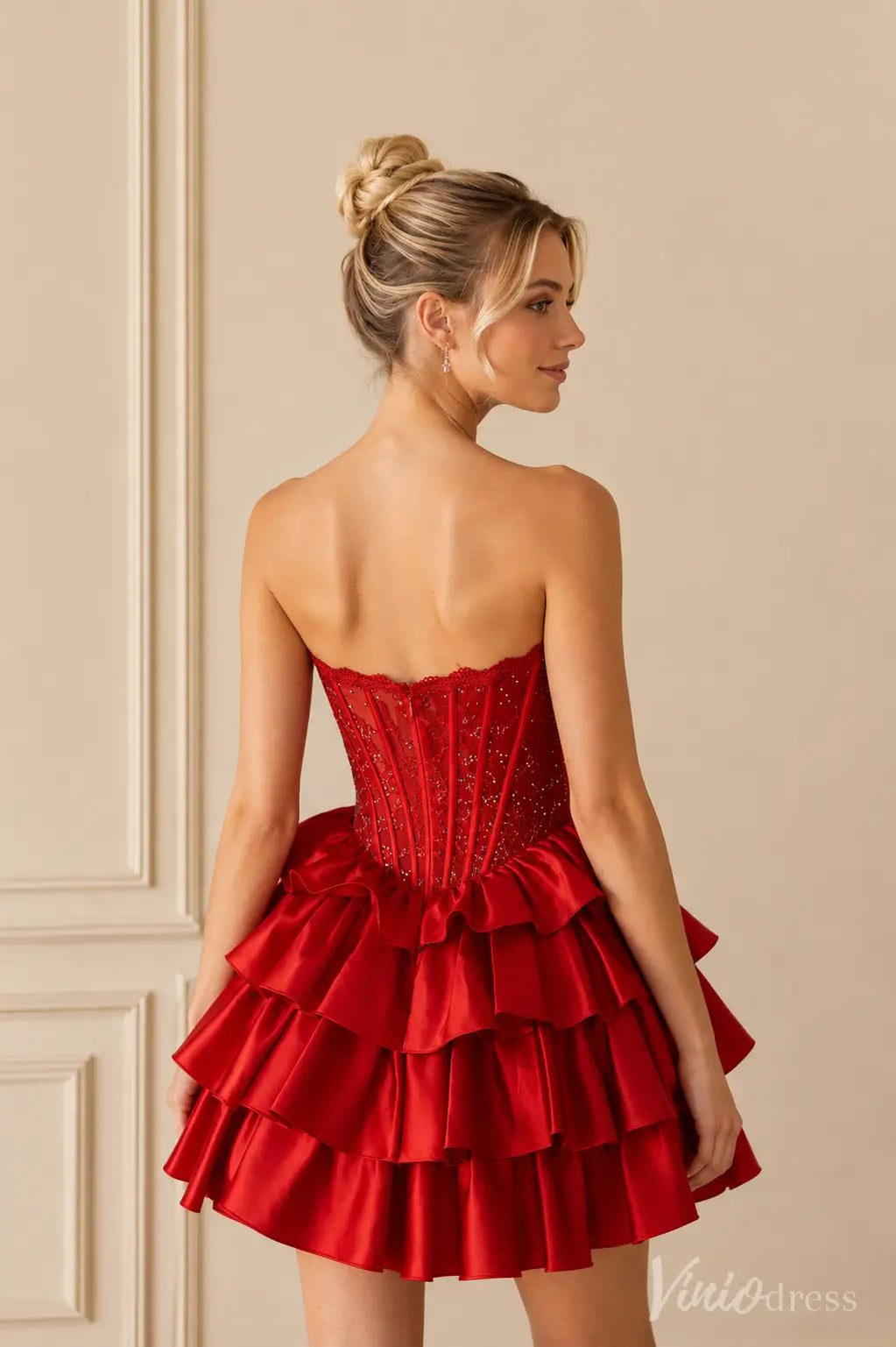 S26027-Homecoming Dresses 2026-Viniodress-Red-Custom Size – Add Measurements in Cart-
