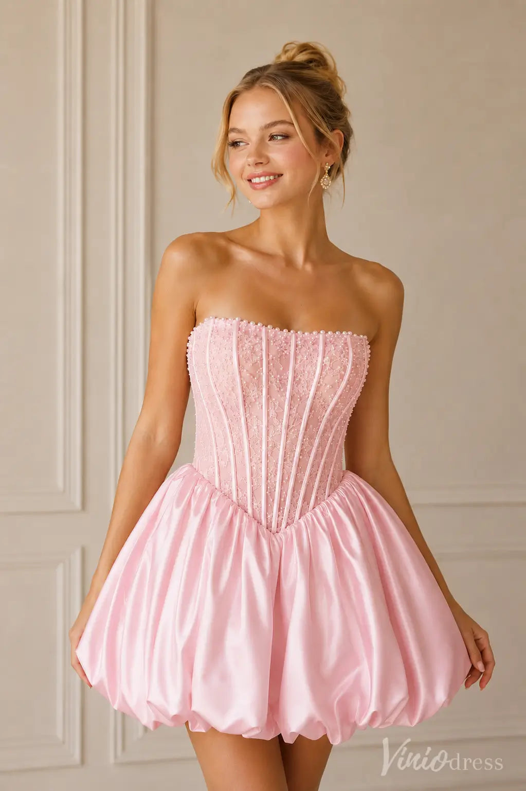 S26028-Homecoming Dresses 2026-Viniodress-Pink-Custom Size – Add Measurements in Cart-