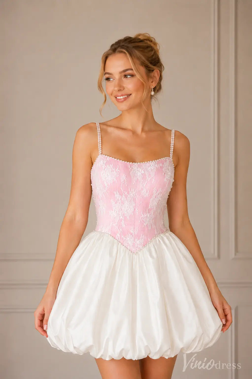 S26032-Homecoming Dresses 2026-Viniodress-Pink-Custom Size – Add Measurements in Cart-