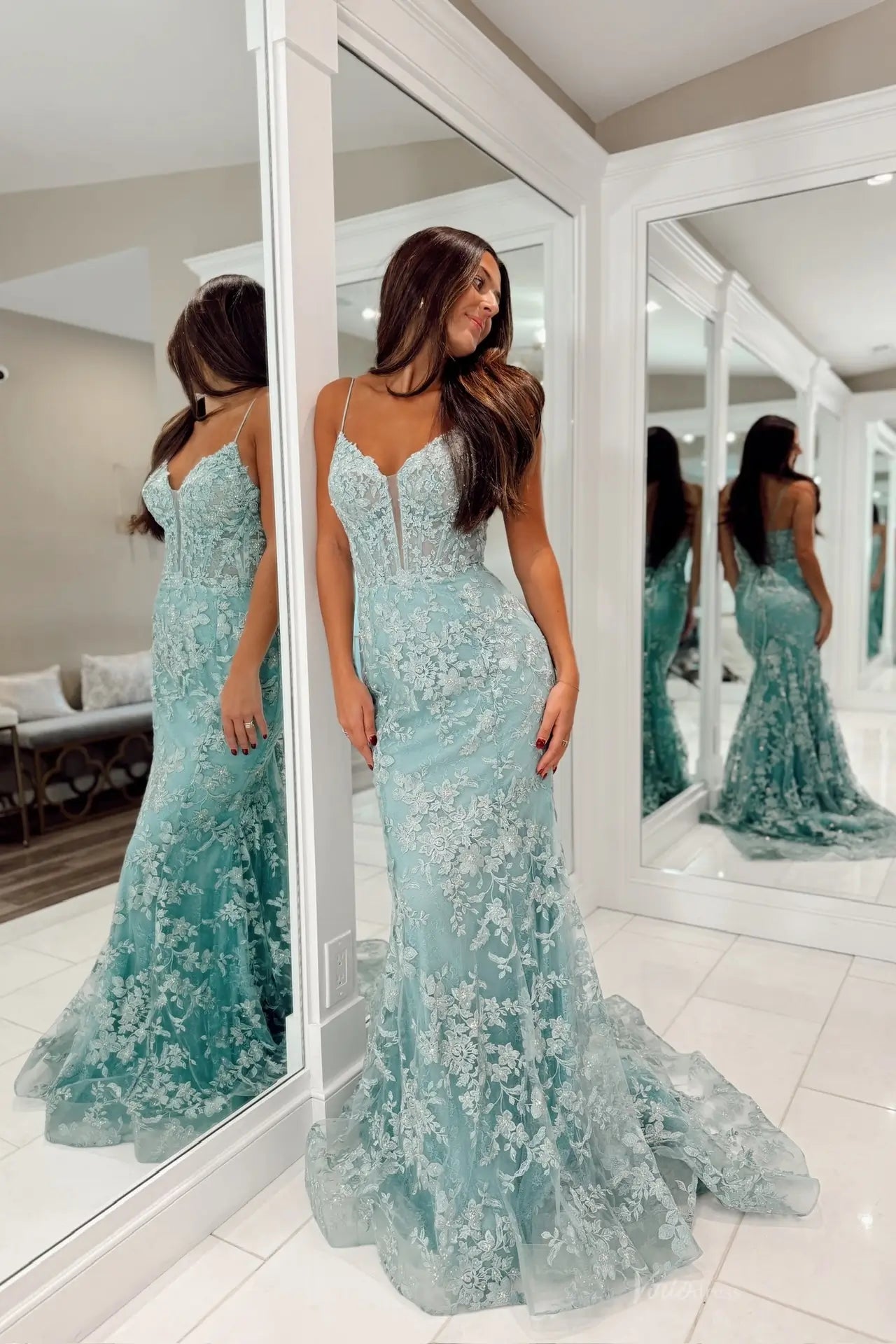 LP041-Prom Dresses 2026-Viniodress-Sage Blue-Custom Size-