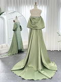 Sage Green 1920s Evening Dresses Beaded Mother of the Bride Dress with Removable Train 20049-prom dresses-Viniodress-Viniodress