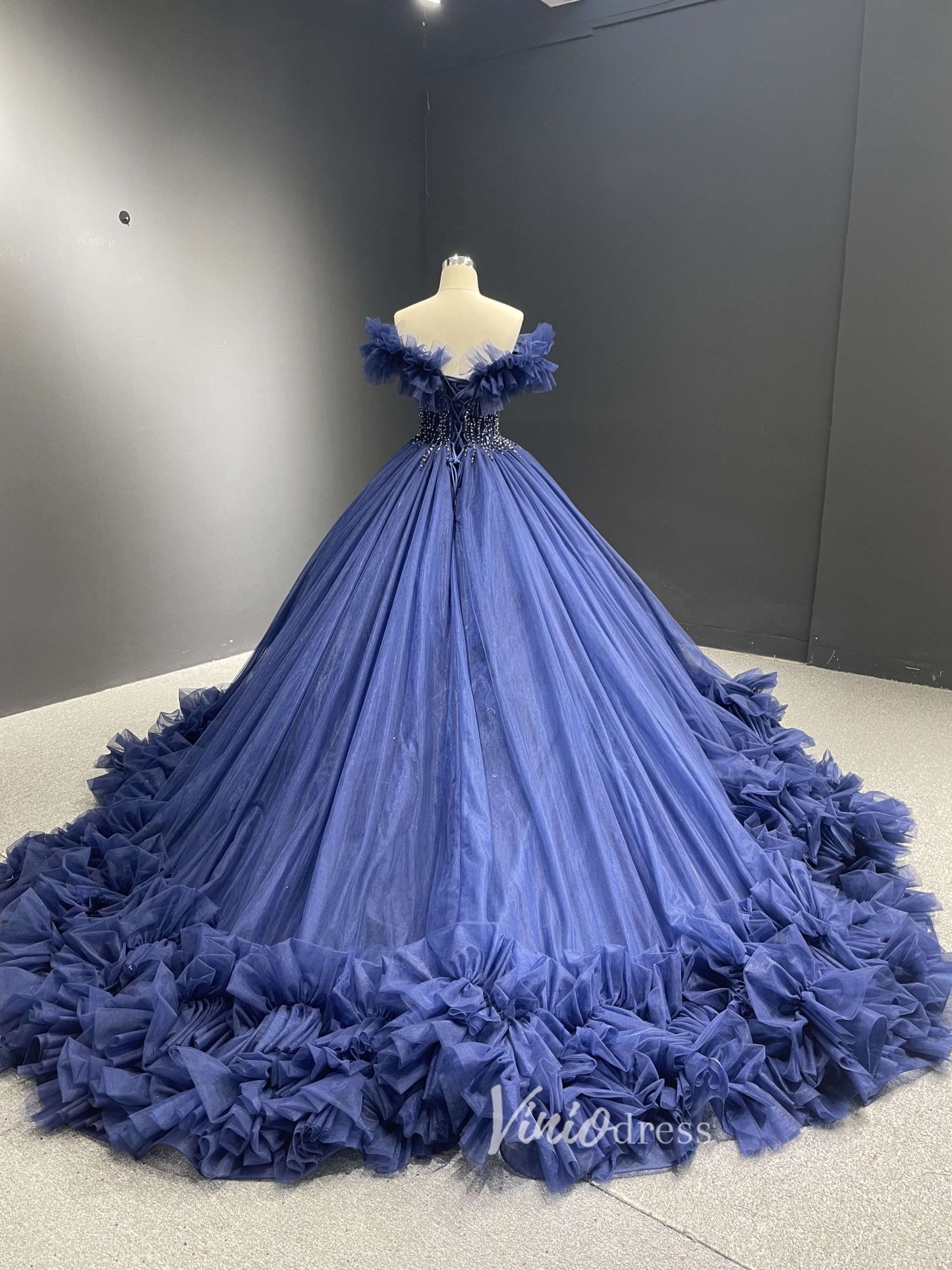 Sage Green Ball Gown Wedding Dresses Tulle Ruffle Sweet 16 Dress 222197-Quinceanera Dresses 2025 -Viniodress-Sage-Custom Size-