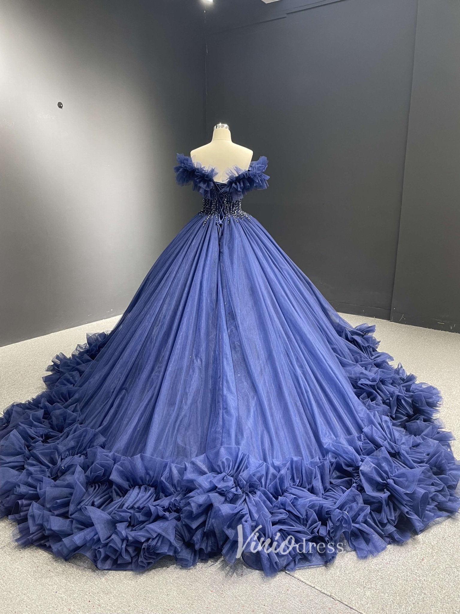 Sage Green Ball Gown Wedding Dresses Tulle Ruffle Sweet 16 Dress 222197-Quinceanera Dresses 2025 -Viniodress-Sage-Custom Size-